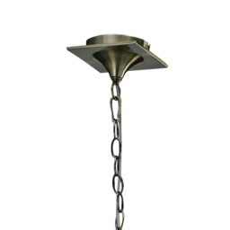 Mara Linear Pendant 2 Arm 4 Light E14, Antique Brass With Ivory White Shades - thumbnail 3