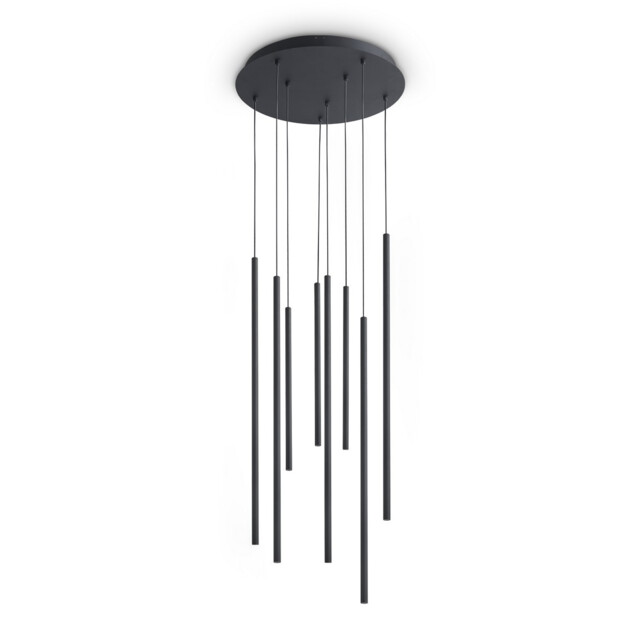 Look Cluster Pendant Ceiling Light Black 8x LED 1550lm 3000K - image 1