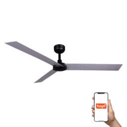 Cruiser Large 160cm Smart Ceiling Fan Black, Aluminium Blades - thumbnail 1