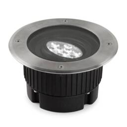 Gea Power LED 9 Light Round Recessed Floor Light Stainless Steel Aisi 316 IP67 - Special Offer