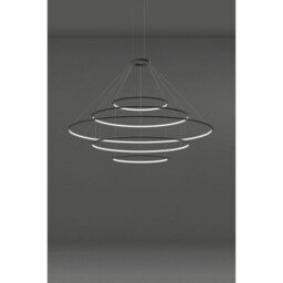 Circular Inward 5 Rings 207cm Integrated LED Pendant Ceiling Light White 340W 2700K Dali Dimmming - thumbnail 2