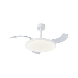 Slim Fan 50cm 50W LED Dimmable Ceiling Light With 30W DC Fan, 2700-5000K Remote Control, 3500lm, White - thumbnail 1