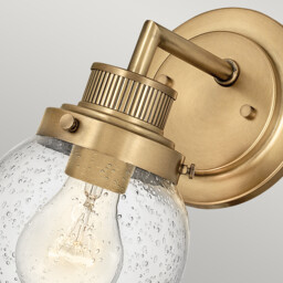 Hinkley Poppy Bathroom Wall Lamp Heritage Brass, IP44 - thumbnail 2