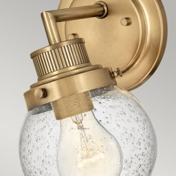 Hinkley Poppy Bathroom Wall Lamp Heritage Brass, IP44 - thumbnail 3
