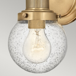 Hinkley Poppy Bathroom Wall Lamp Heritage Brass, IP44 - thumbnail 5