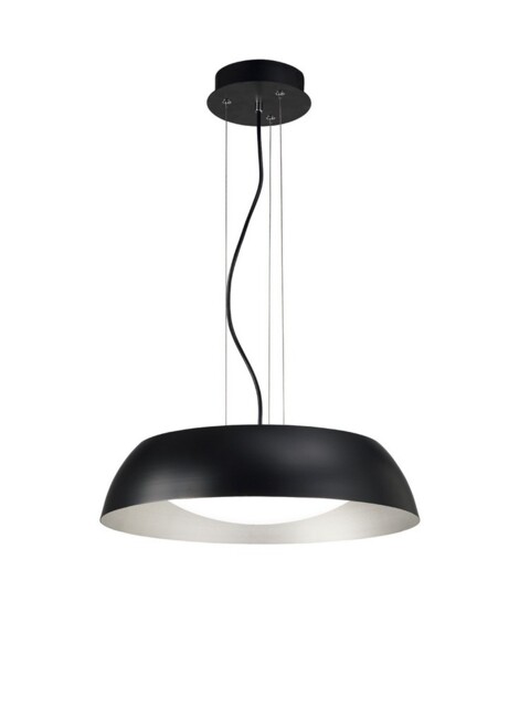 Argenta Ceiling Pendant Small 18W LED 3000K, 1800lm, Matt Black, Silver, White Acrylic - image 1