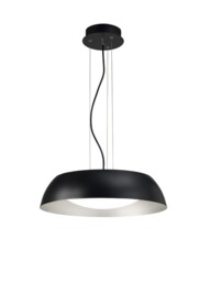 Argenta Ceiling Pendant Small 18W LED 3000K, 1800lm, Matt Black, Silver, White Acrylic