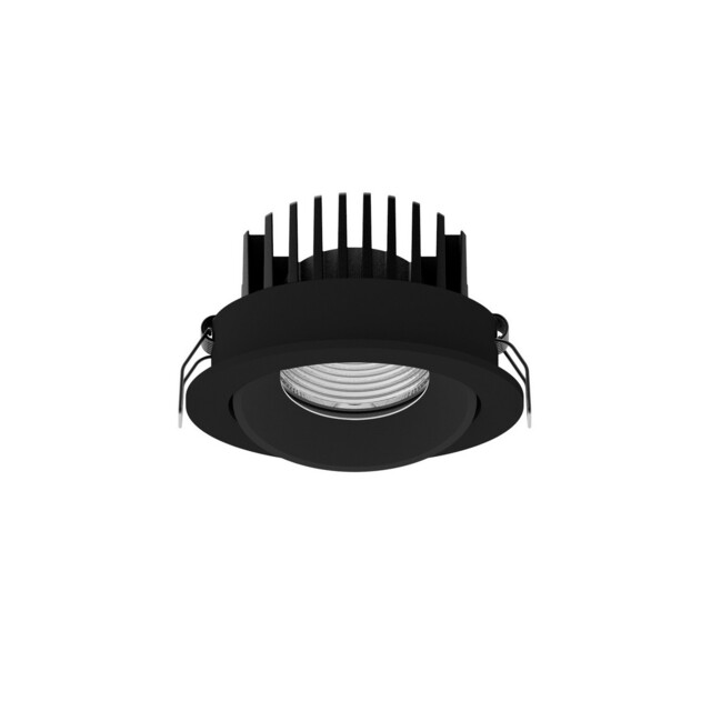 Blade 9cm Recessed Downlight Black Aluminium LED 12W 720Lm 3000K IP65 - image 1