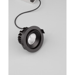Blade 9cm Recessed Downlight Black Aluminium LED 12W 720Lm 3000K IP65 - thumbnail 3