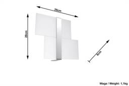 Massimo 2 Light Flush Wall Light White, Chrome, G9 - thumbnail 5