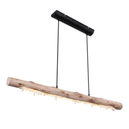 Felicitas 100cm Bar Pendant Ceiling Light Matt Black LED 3000K - thumbnail 1