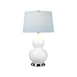 Isla Batten, Polished Nickel, White, Blue
