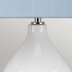 Isla Batten, Polished Nickel, White, Blue - thumbnail 3