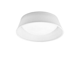 Nordica Flush Ceiling LED Cylindrical 32cm Off White 3000K, 120lm, White Acrylic with Ivory White Shade