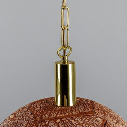 Kauri Dome Pendant 37cm Red Iron, Polished Brass - thumbnail 5