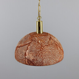 Kauri Dome Pendant 37cm Red Iron, Polished Brass - thumbnail 3
