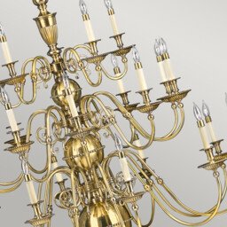 Cambridge 25 Light Candle Chandelier, Burnished Brass - thumbnail 3