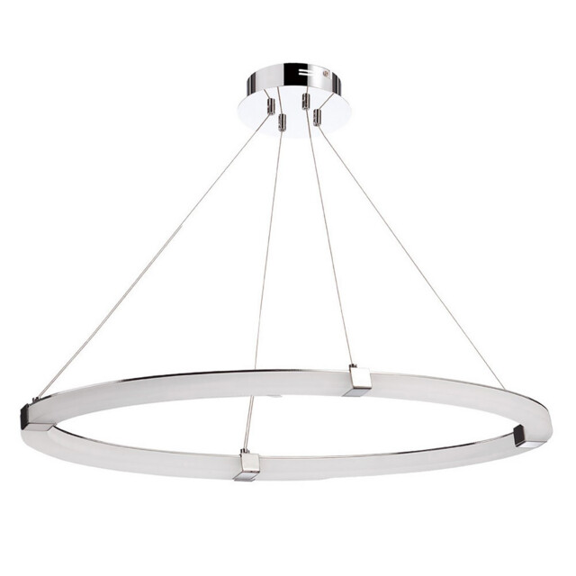 TaccÃ­a Pendant 28W LED Oval 3000K, 2500lm, Polished Chrome/Frosted Acrylic - image 1