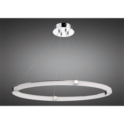 TaccÃ­a Pendant 28W LED Oval 3000K, 2500lm, Polished Chrome/Frosted Acrylic - thumbnail 2