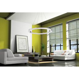 TaccÃ­a Pendant 28W LED Oval 3000K, 2500lm, Polished Chrome/Frosted Acrylic - thumbnail 5