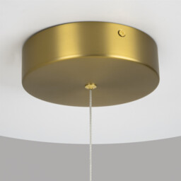 Radiance Modern Square Integrated LED Semi Flush Ceiling Light Gold 3000K 3150lm White Shade - thumbnail 3