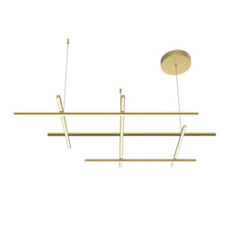 Radiance Modern Square Integrated LED Semi Flush Ceiling Light Gold 3000K 3150lm White Shade - thumbnail 1
