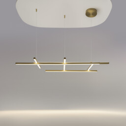Radiance Modern Square Integrated LED Semi Flush Ceiling Light Gold 3000K 3150lm White Shade - thumbnail 2