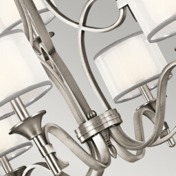 Lacey 9 Light Chandelier, Antique Pewter, E14 - thumbnail 3