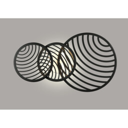 Collage 3 Ring Ceiling, 40W LED, 3000K, 3000lm, Black, 3yrs Warranty - thumbnail 2