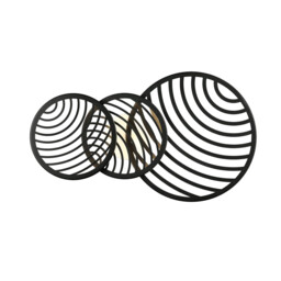 Collage 3 Ring Ceiling, 40W LED, 3000K, 3000lm, Black, 3yrs Warranty - thumbnail 1