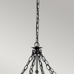 Warwick 8 Light Chandelier Graphite Black Finish, E14 - thumbnail 2