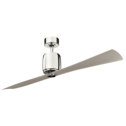 Ferron 152cm 2 Blade Ceiling Fan Polished Nickel, Remote Control