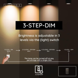 Lucide PINGI - Rechargeable Floor lamp Indoor/Outdoor - Battery pack - Ø 33,5 cm- LED 3 StepDim - 1x3W 3000K - IP44 - Black - thumbnail 5