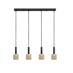 Sincro Dimmable 4 Light Bar Pendant Ceiling Light Matt Black, Gold 3000K 1800Lm - thumbnail 1