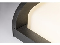 Mask Integrated LED Flush Wall Light Outdoor Wall Light Grey, 3000K, IP65 - thumbnail 3