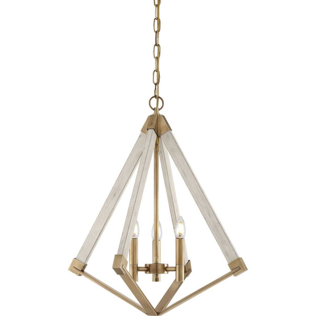 View Point Chandelier 3 Light Brass Finish, E14 - image 1