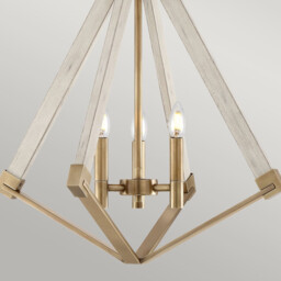 View Point Chandelier 3 Light Brass Finish, E14 - thumbnail 3