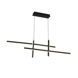 Apollona 119cm Bar Pendant Ceiling Light Sandy Black LED 3000K Dimmable - thumbnail 1
