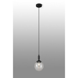 Richmond 12cm Pendant, 1 Light G9, IP44, Satin Black/Clear Smooth Round Glass - thumbnail 3