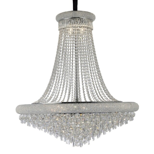 Alexandra Ceiling Pendant Chandelier 20 Light Polished Chrome, Crystal - image 1