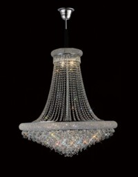 Alexandra Ceiling Pendant Chandelier 20 Light Polished Chrome, Crystal - thumbnail 2