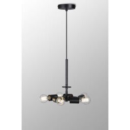 Baymont 28cm Satin Black 5 Light E27 Universal Single Pendant, Suitable For A Vast Selection Of Shades - thumbnail 2
