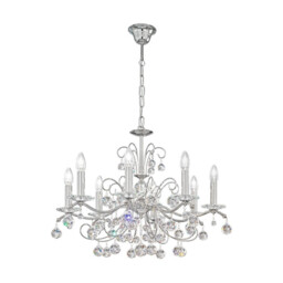 Carmen Classic Crystal 8 Arm Chandelier Polished Chrome, 8x E14 - thumbnail 1