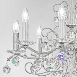 Carmen Classic Crystal 8 Arm Chandelier Polished Chrome, 8x E14 - thumbnail 3