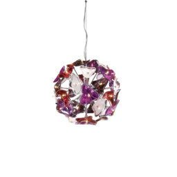 Otto Pendant 41 Light G4 Sphere, Polished Chrome/Multi-Colour Glass, NOT LED/CFL Compatible