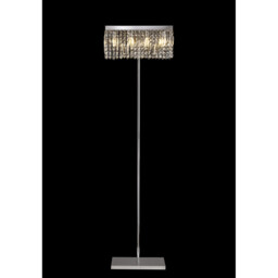 Wethersfield 50x15cm Rectangular Floor Lamp, 4 Light E14, Polished Chrome, Crystal - thumbnail 3