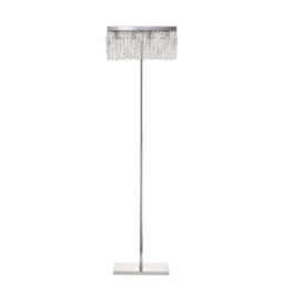 Wethersfield 50x15cm Rectangular Floor Lamp, 4 Light E14, Polished Chrome, Crystal - thumbnail 5