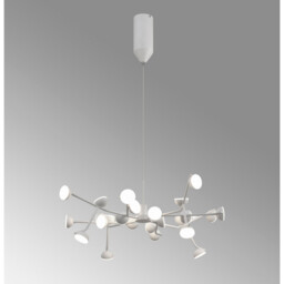 Adn 24 Light Pendant Dimmable, Round 65.8cm, 72W LED, 3000K, 4450lm, White, 3yrs Warranty - thumbnail 2