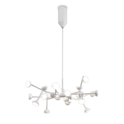 Adn 24 Light Pendant Dimmable, Round 65.8cm, 72W LED, 3000K, 4450lm, White, 3yrs Warranty - thumbnail 1