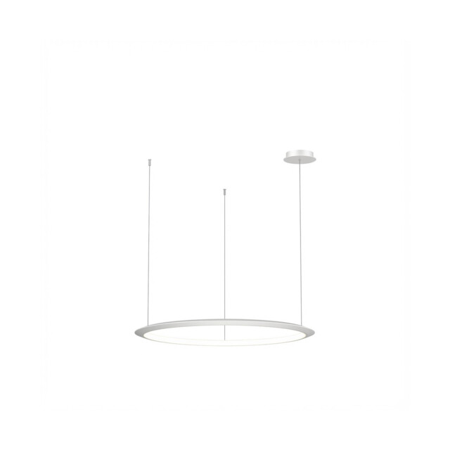 Circular Inward Recessed 92cm Integrated LED Pendant Ceiling Light White 53W 2700K Dali Dimmming